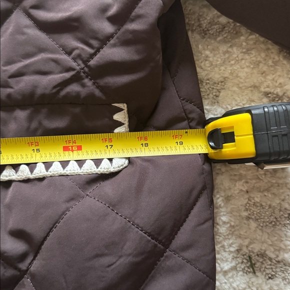 Wayf Chocolate Quilted Jacket with Ivory Accents - Picture 10 of 10